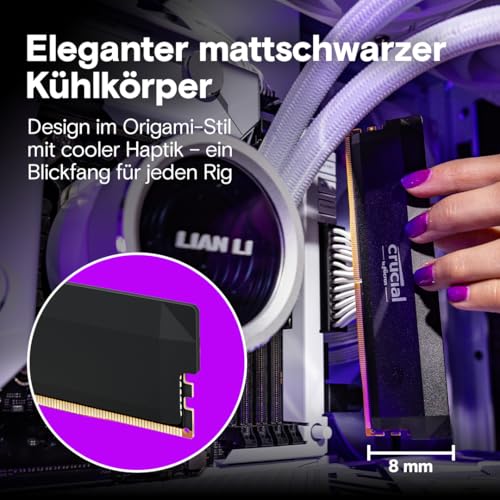 Crucial Pro CP2K16G64C38U5B Arbeitsspeicher 32 GB (2 x 16 GB) DDR5 6400 MHz CAS 38 ECC 288-pin DIMM 1,35 V Schwarz