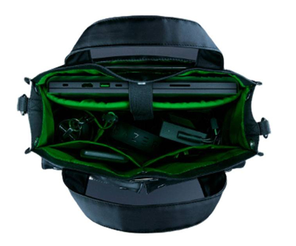 Razer Xanthus Tote Bag Schultertasche Nylon Schwarz Unisex mit Notebook-Fach 16" Wasserabweisend Gesäß- & Fronttaschen Verstellbarer, Abnehmbarer Schultergurt