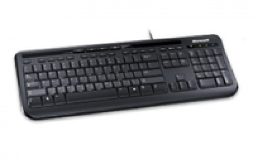 Microsoft Wired Keyboard 600 Black USB Schwarz (UK Layout - QWERTY)