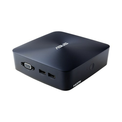 ASUS VivoMini UN45H-DM042Z Mini-PC, Intel Celeron N3150, 2 GB DDR3L, 32 GB SSD, Windows 10, Blau, HDMI, Gigabit LAN, Wi‑Fi 5, Bluetooth 4.0, 45 W