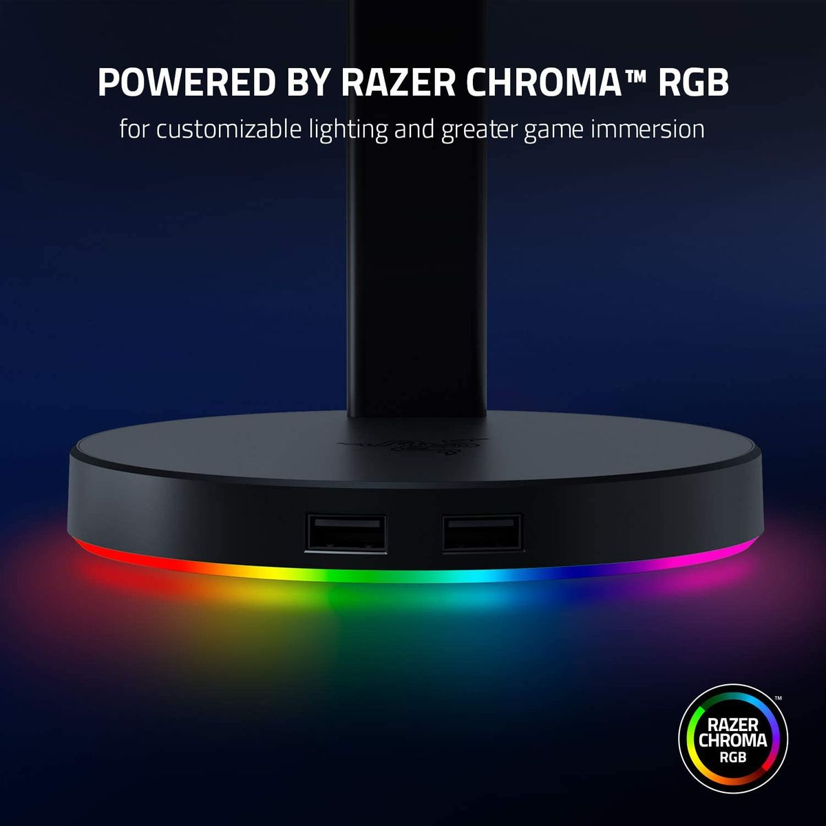 Razer Base Station V2 Chroma Headset Stand USB Hub RGB Lighting Black