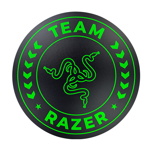 Razer RC81-03920100-R3M1 Team Floor Mat Stuhlmatte, 1200 x 1200 mm, rutschfest, Polyester/Silikon, Schwarz/Grün