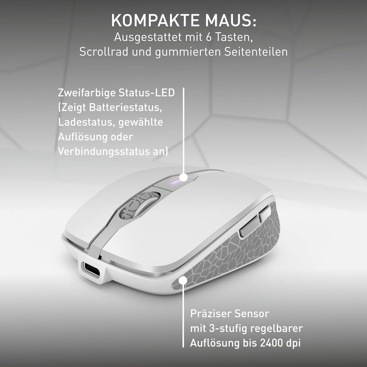 CHERRY DW 9100 SLIM Tastatur Maus enthalten Universal RF Wireless + Bluetooth Silber - (DEU Layout - QWERTZ)