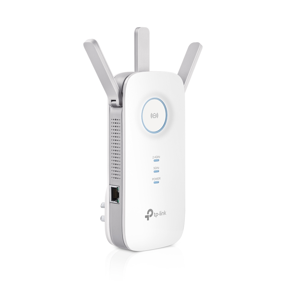 TP-Link RE450(DE) V4.0 AC1750 Gigabit Dualband WLAN Repeater, 1300 Mbit/s (5 GHz) + 450 Mbit/s (2,4 GHz), AP-Modus, 1x Gigabit LAN, WPS, EU