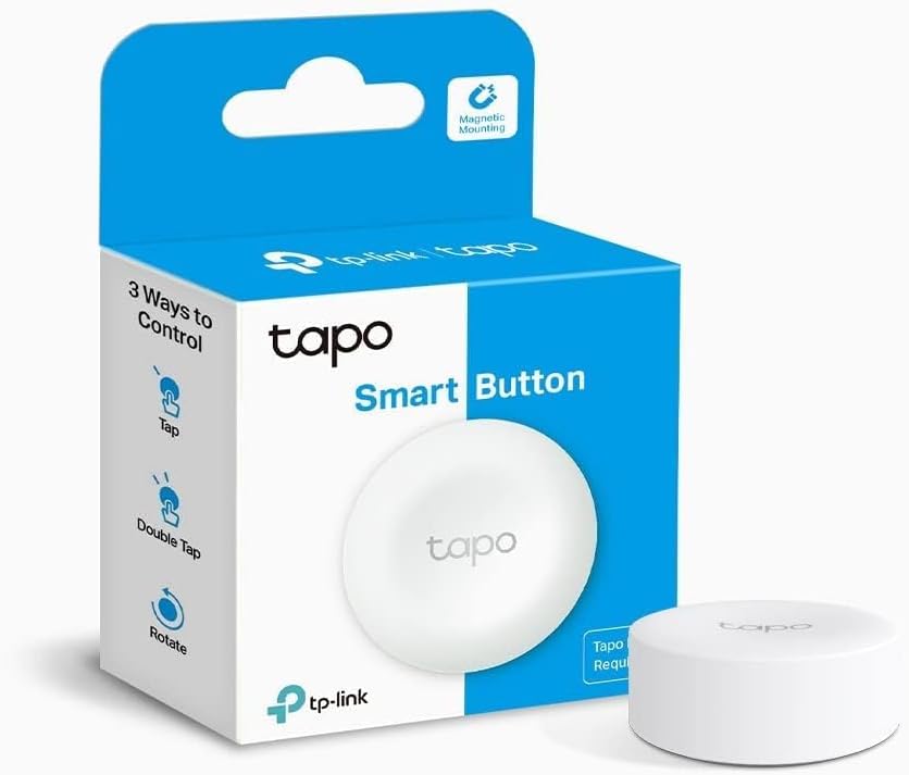 TP-LINK Tapo S200B - Intelligente Taste, benutzerdefinierte Aktionen, intelligente Gerätesteuerung, EIN-klick-Aktivierung, Lange Akkulaufzeit, Hub H100 erforderlich, Weiß Sensor Smart Taste