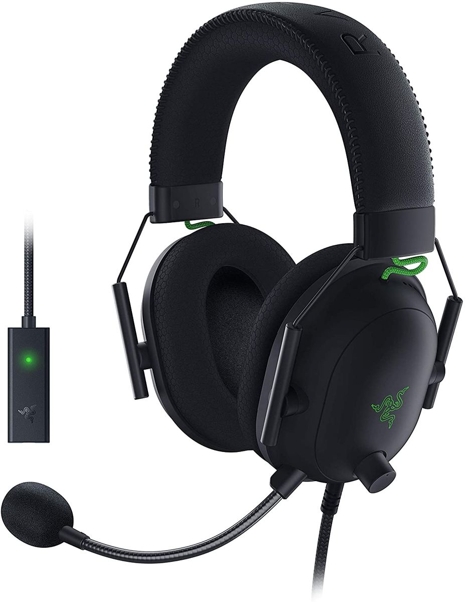 Razer BlackShark V2 Gaming Headset Virtual 7.1 Surround-Sound USB + 3.5mm Multi-Plattform Black