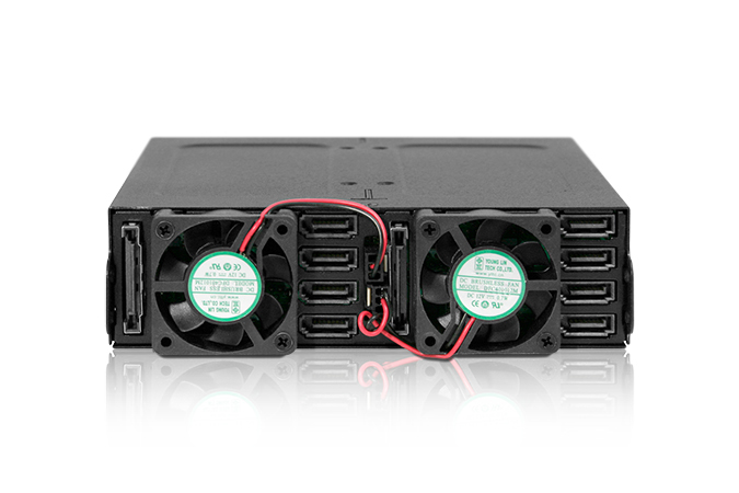 Icy Dock MB998SK-B Hot-Swap Festplatten-Backplane, Metall, Schwarz, 6 Gbit/s, Sperrschloss, 2 Lüfter (4 cm)