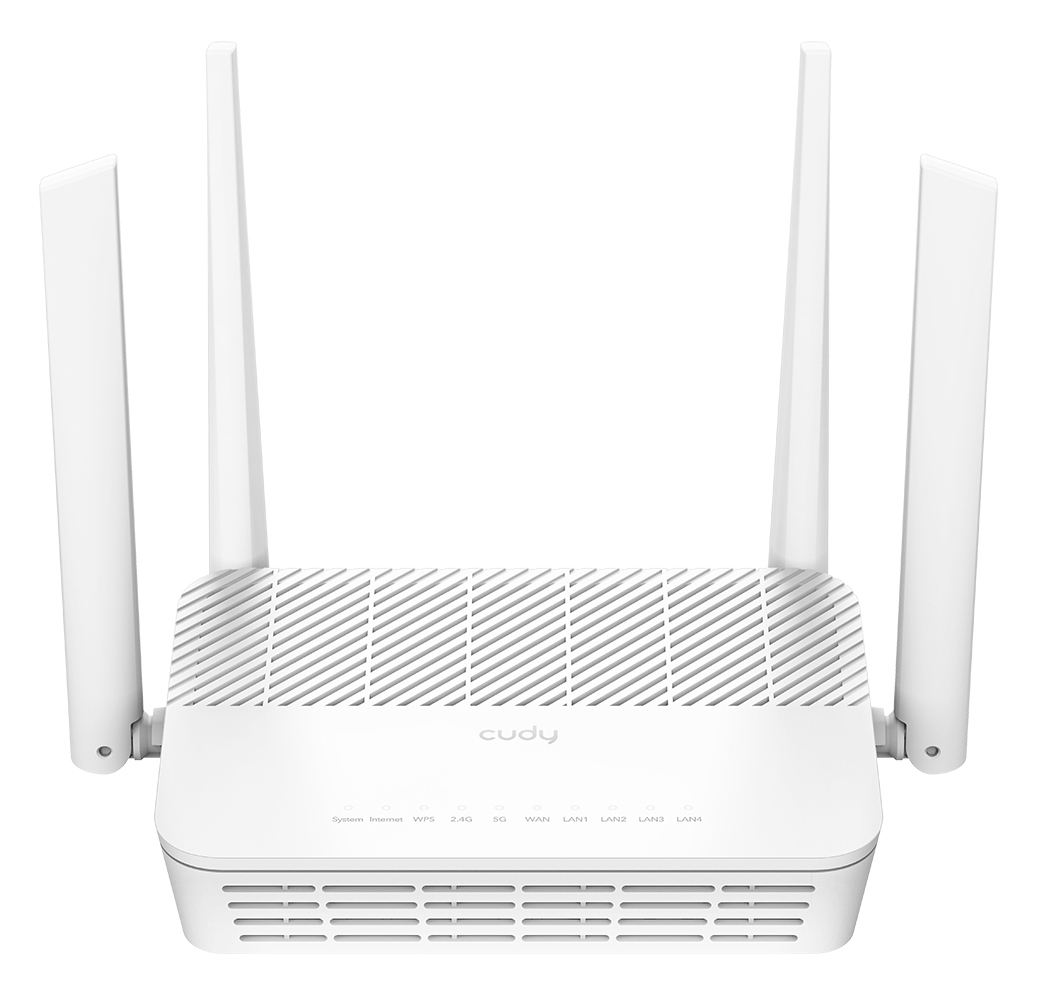 Cudy WR3000S AX3000 WLAN-Router, Dual-Band (2,4 GHz/5 GHz), Wi‑Fi 6 (802.11ax), 2976 Mbit/s, Gigabit Ethernet, 4x LAN, Weiß, EU