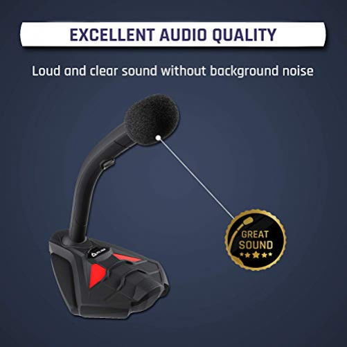 KLIM Voice V2 Desktop Mikrofon PC & MacOS & PS4 schwarz/rot
