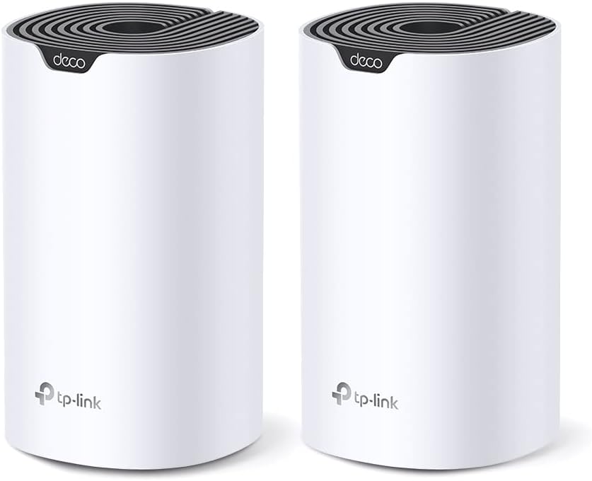 TP-Link Deco S1900 Mesh WLAN Set (2er Pack), AC1900 Dual Band Router & Repeater, 3X Gigabit Ports für Jede Einheit, empfohlen für Häuser mit 2-3 Schlafzimmern, Umfassender Jugendschutz AC1900 2er-Set