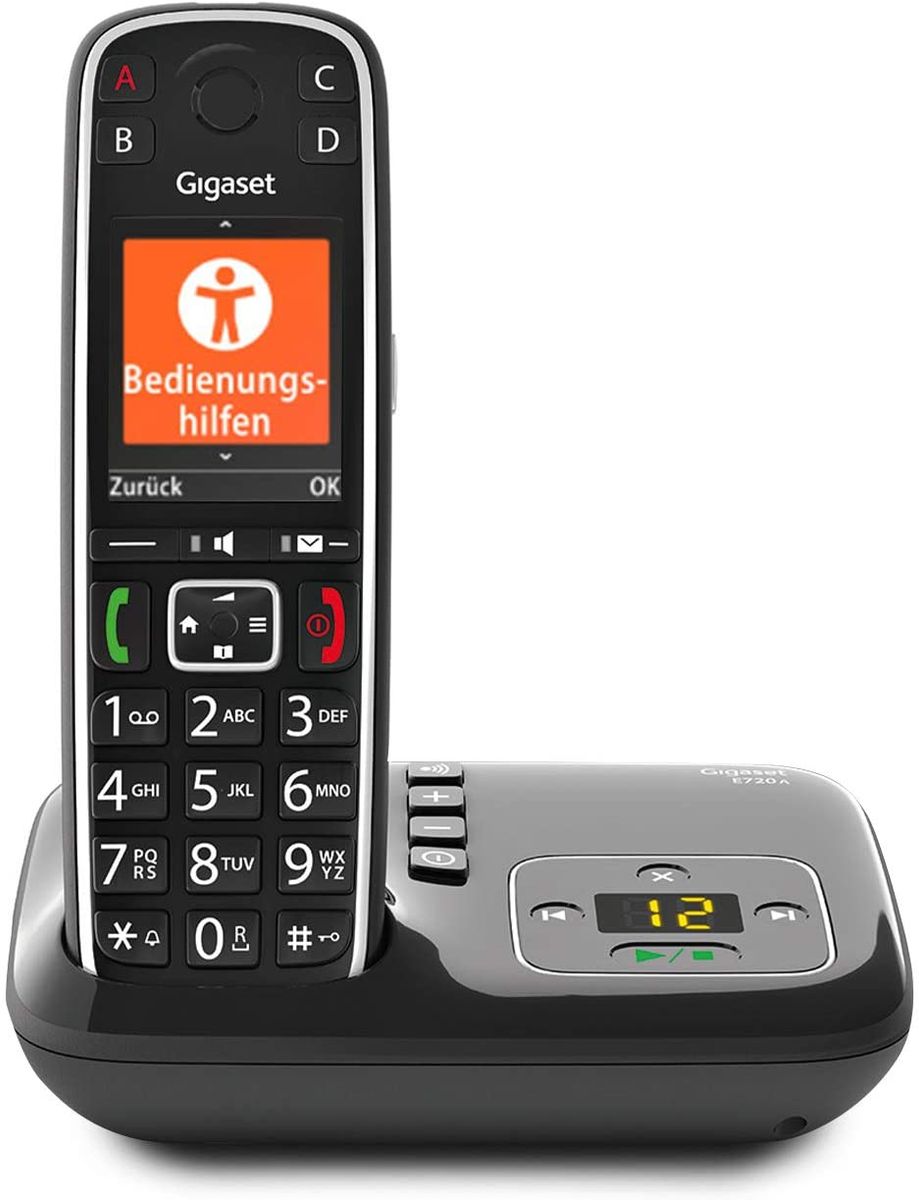Gigaset E720A Analog/DECT telephone Wireless handset Caller ID SMS