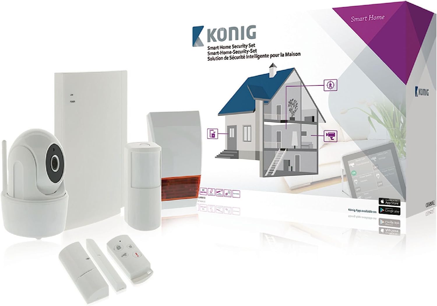 König SAS-CLALARM10 Smart-Home-Security-Set