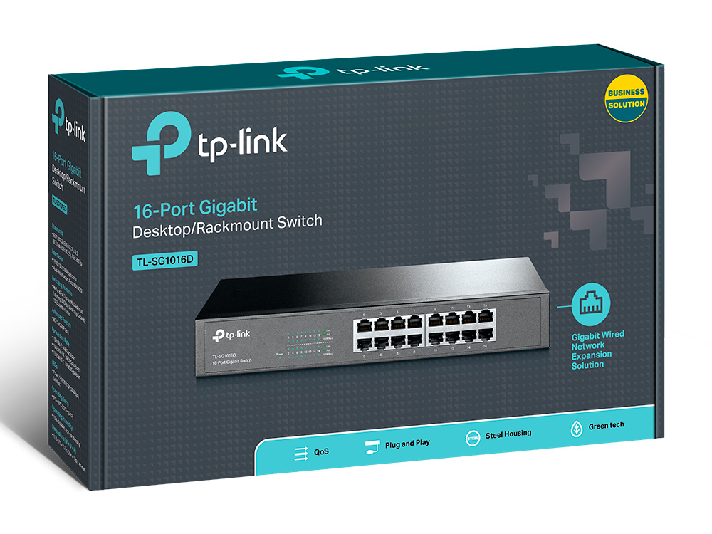 TP-Link TL-SG1016D 16-Port Gigabit Netzwerk Unmanaged Switch