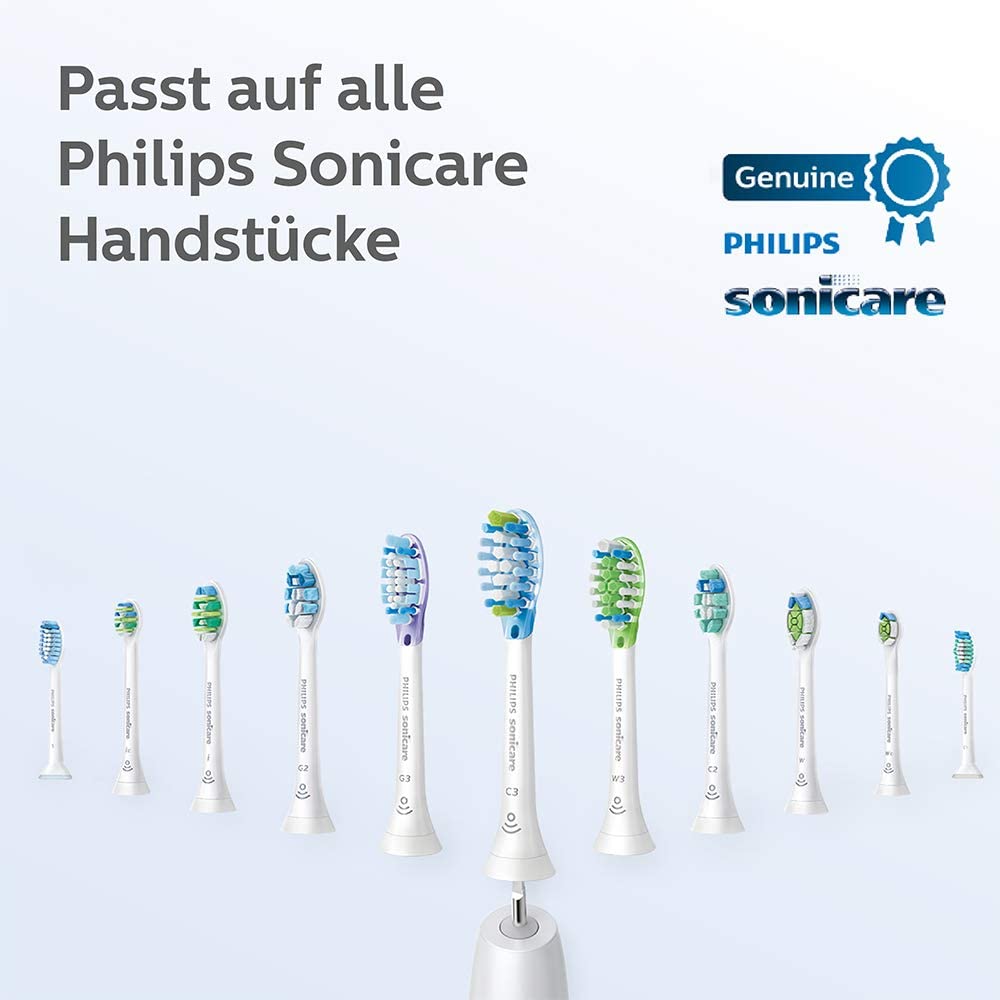 Philips Sonicare C3 Premium Plaque Defence Standard-Bürstenköpfe für Schallzahnbürste (Modell HX9044/17) Weiß