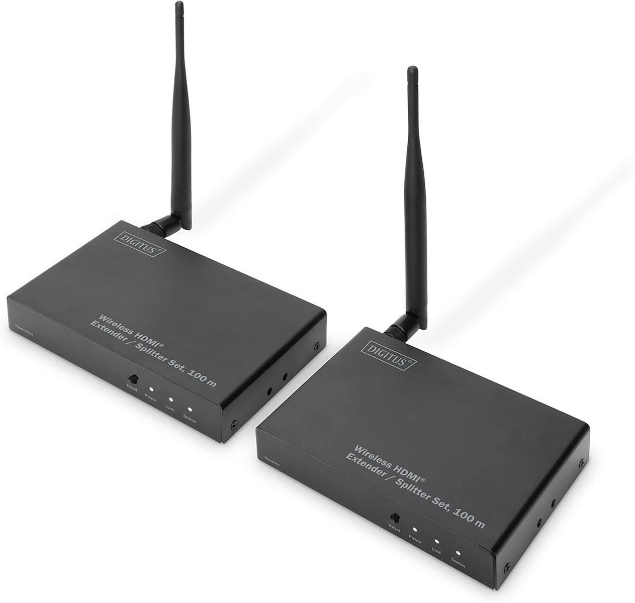 DIGITUS Wireless HDMI Extender-Set - Loop-Out - IR-Übertragung - Reichweite bis 100m - Erweiterbar auf 4 Empfänger