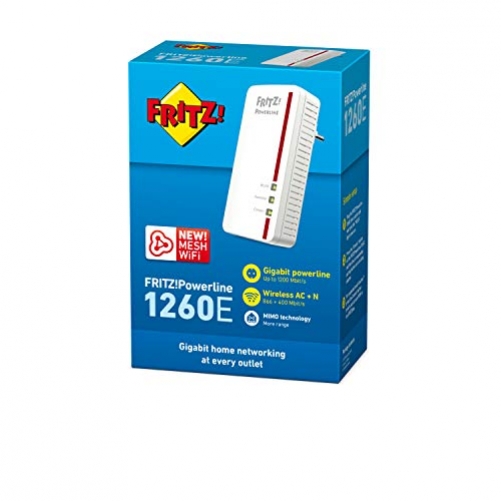 AVM FRITZ!Powerline 1260E International 1200 Mbit/s Eingebauter Ethernet-Anschluss WLAN 1 Stücke