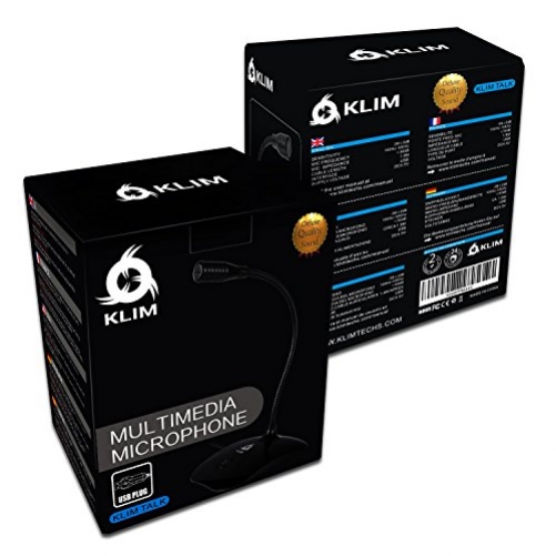 KLIM Talk Desktop Standmikrofon für Mac/PC mit Audiofilter schwarz