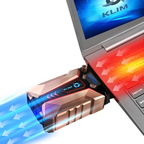Klim Cool + Kühler Laptop aus Metall – mächtigste – Sauglüfter, USB für Kühlung Sofort