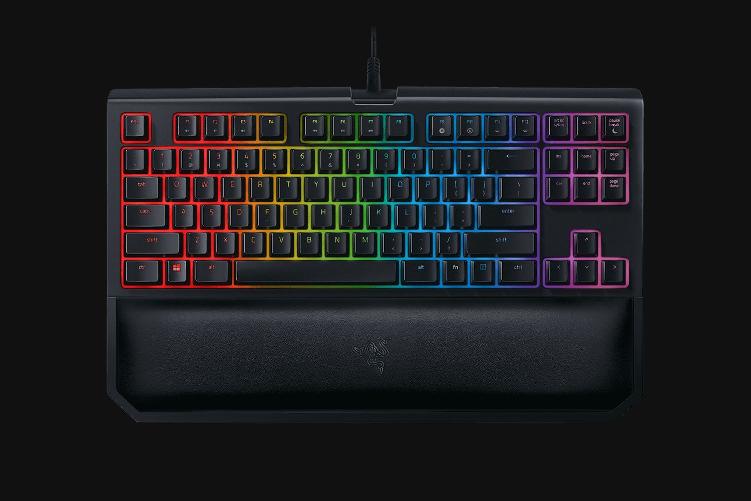 Razer BlackWidow TE Chroma V2 Gaming Keyboard Yellow Switches RGB PRT Layout QWERTY