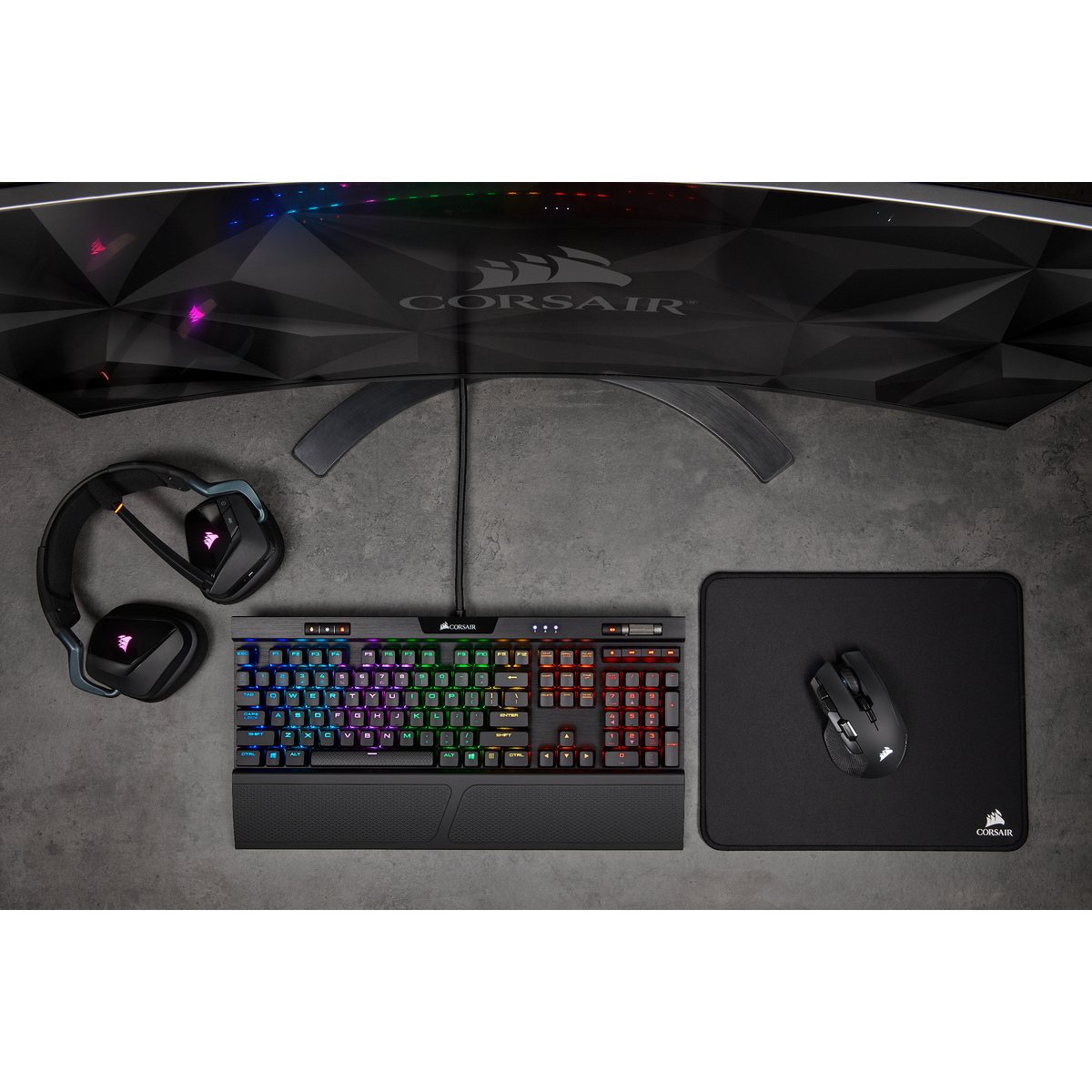 Corsair IRONCLAW RGB Maus Gaming rechts RF Wireless + Bluetooth + USB Type-A Optisch 18000 DPI