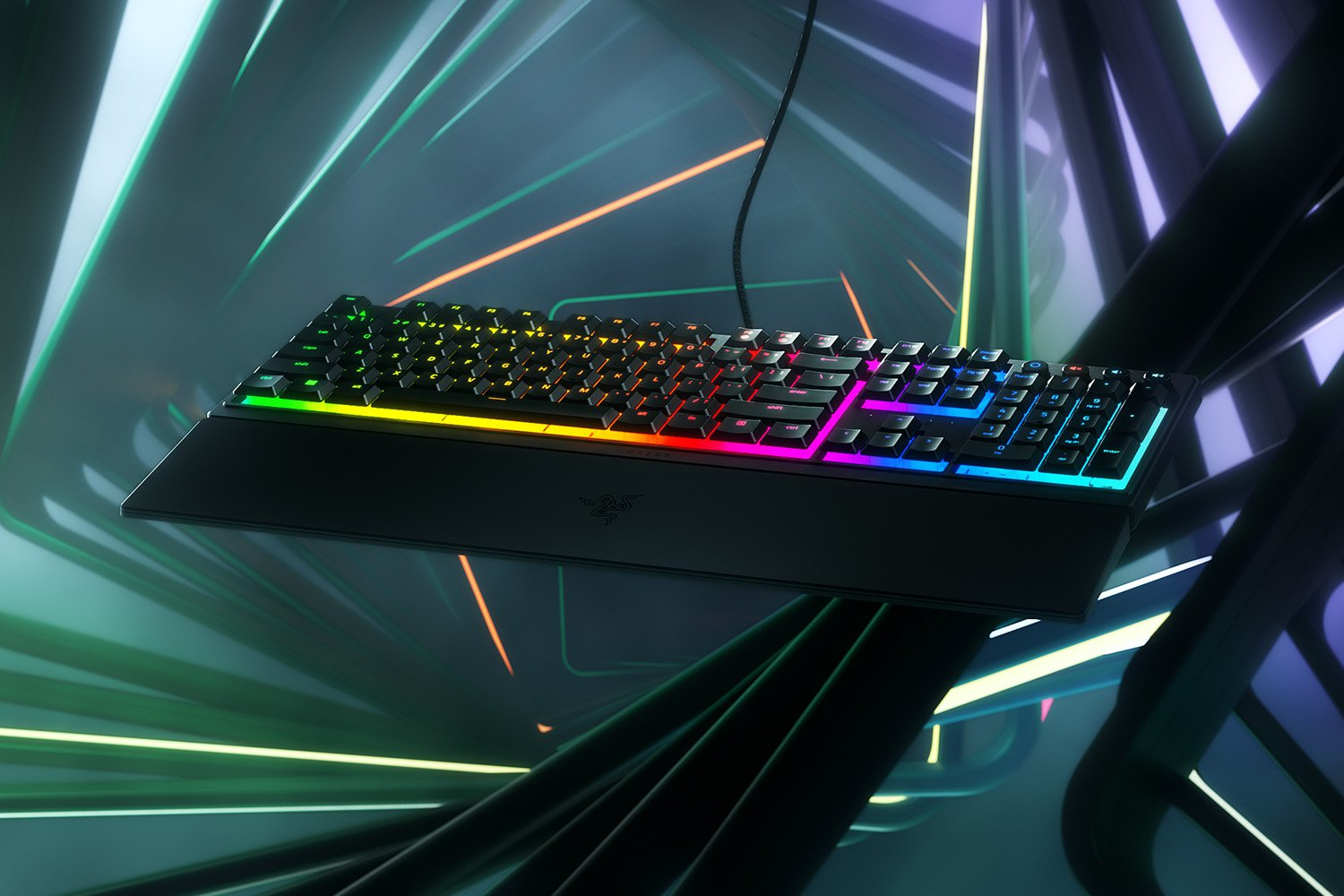 Razer Ornata V3 Gaming Keyboard Media Buttons Mecha-Membrane Switches RGB DEU Layout QWERTZ