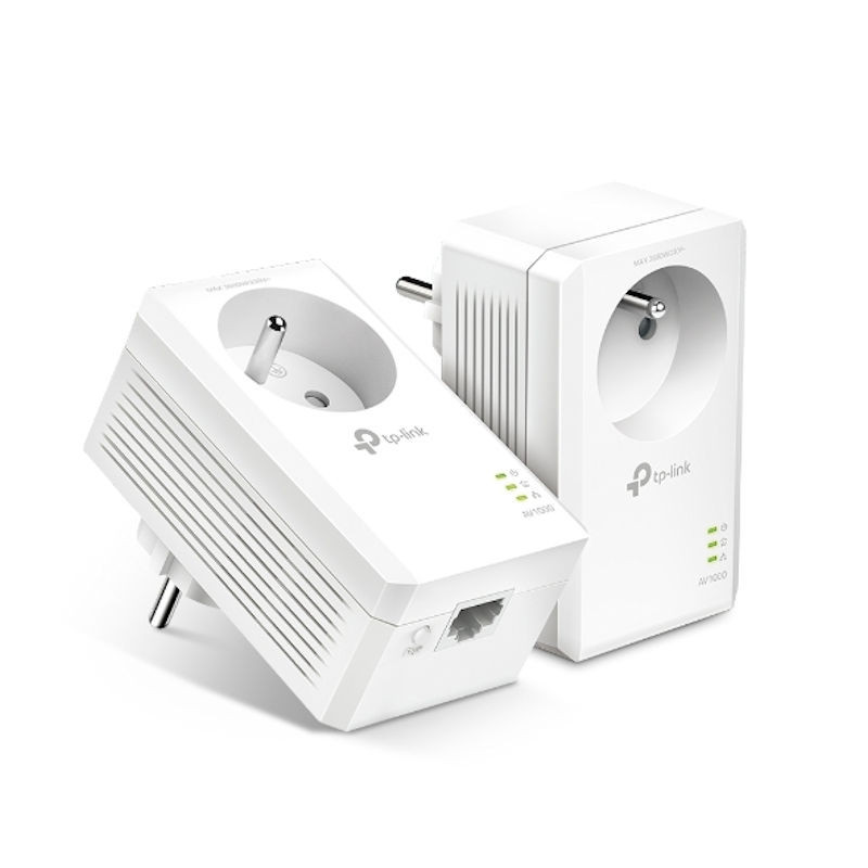 TP-Link AV1000 CPL 1000 Mbps 1 Gigabit-Port integrierte Steckdose