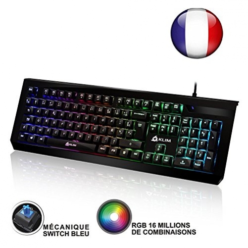 KLIM Domination Mechanische RGB Gaming Tastatur Wired FR-Layout