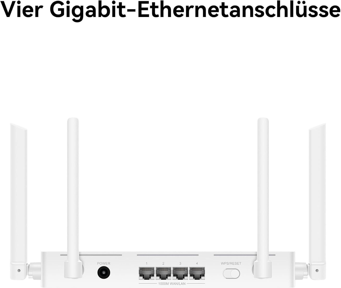 HUAWEI WS5203-22 WiFi AX1 AC1200 Dualband WLAN-Router, Wi‑Fi 5, 4x Gigabit-LAN, 1x WAN, EasySetting, Huawei AI Life, Visualisierte WLAN-Diagnose, EU