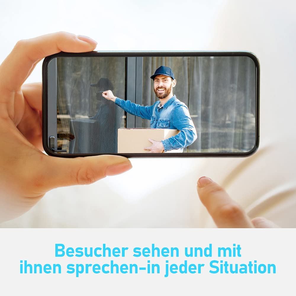 JideTech Solar Überwachungskamera Aussen Akku 14400mAh, 2MP PTZ WiFi Dome WLAN Kamera mit Solarpanel,PIR und Radar Erkennung, Farb-Nachtsicht, 2-Wege-Audio 20M Nachtsicht, SD-Kartenslot 1 Stück (1er Pack)