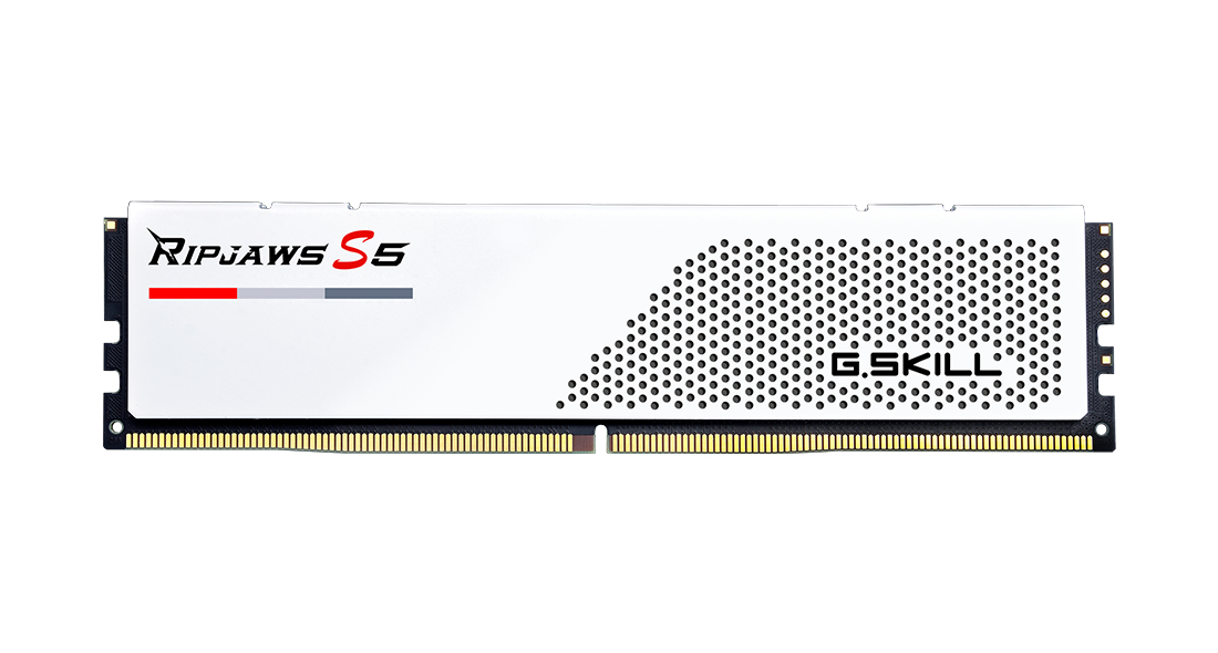 G.Skill Ripjaws S5 F5-6000J3040F16GX2-RS5W Arbeitsspeicher 32 GB (2 x 16 GB) DDR5-4800 CL40 1.35 V XMP 3.0 Weiß