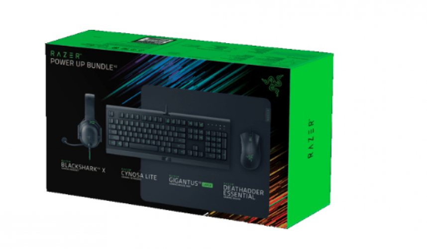 Razer Power Up Gaming Bundle V2 Cynosa Lite + Deathadder Essential + BlackShark V2 X + Gigantus V2 Large DE-Layout