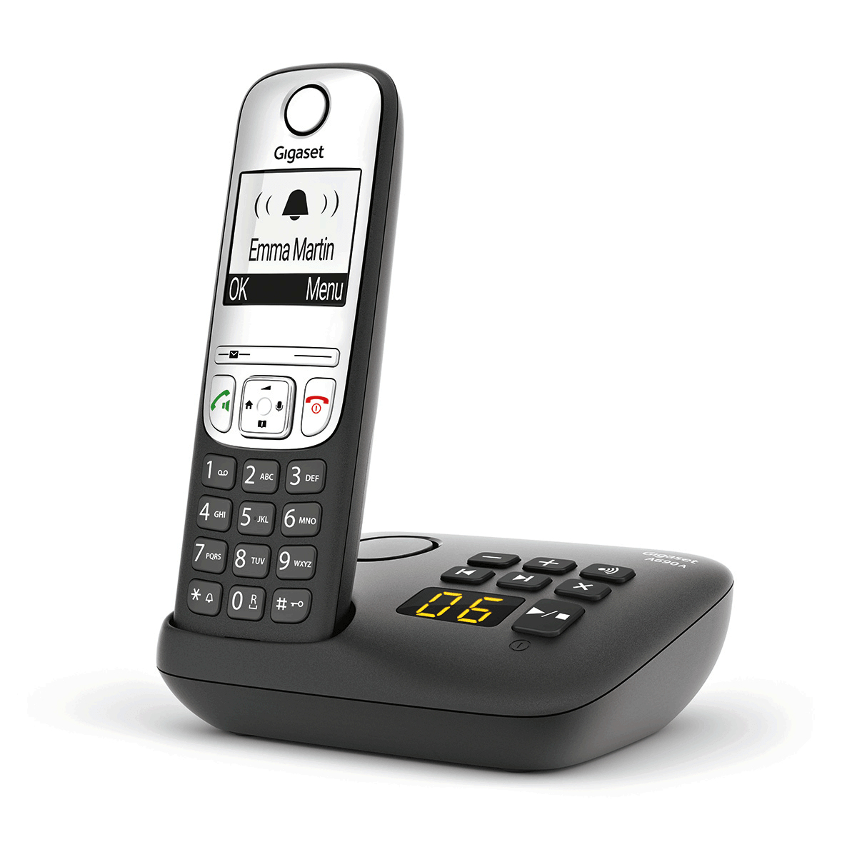 Gigaset A690A Analoges/DECT-Telefon Schwarz