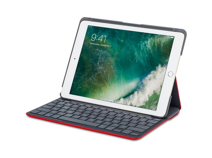 logitech Canvas Tastatur für Mobilgeräte Schwarz, Rot Bluetooth TR-Layout