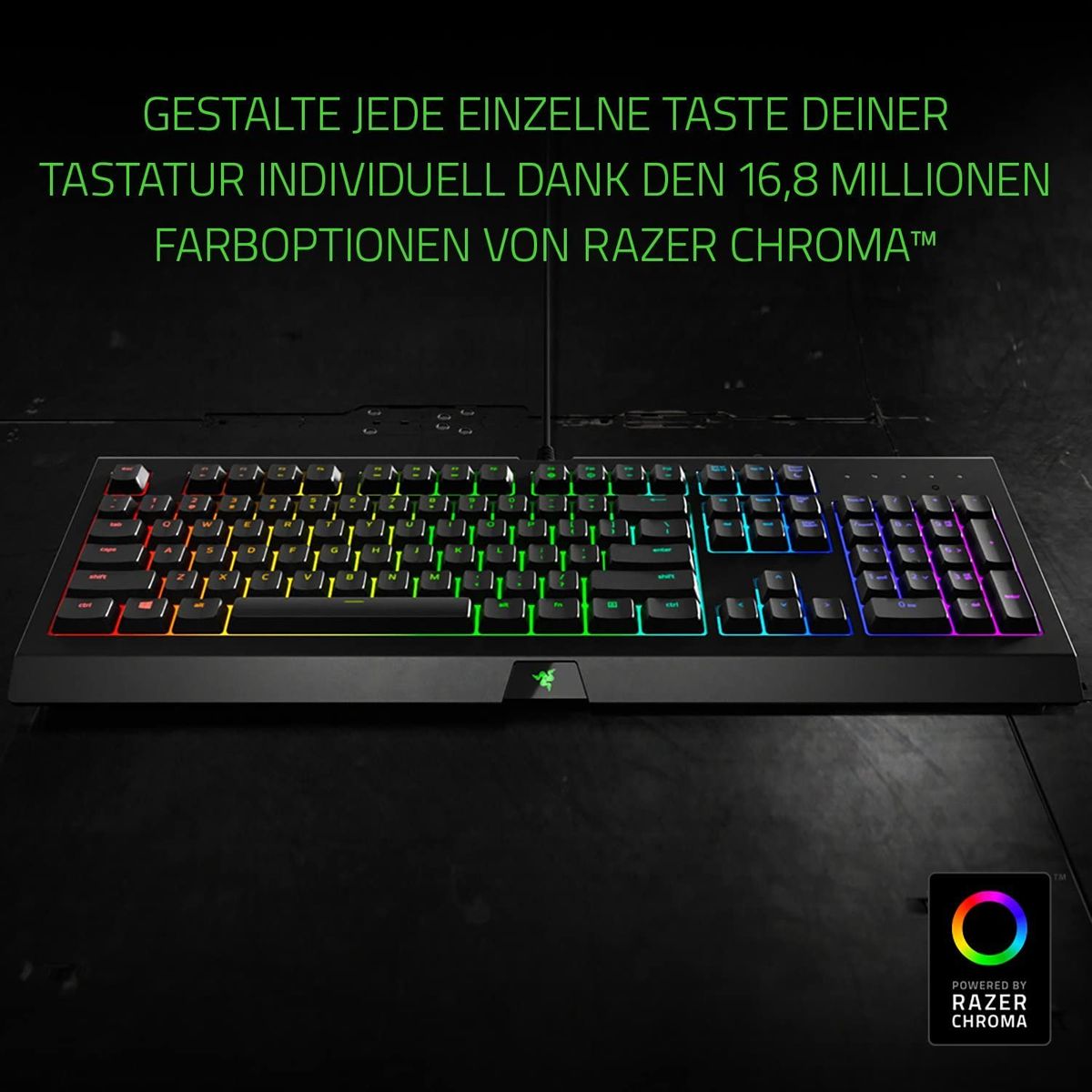 Razer Cynosa Chroma Gaming Keyboard Membrane Switches RGB DE-Layout