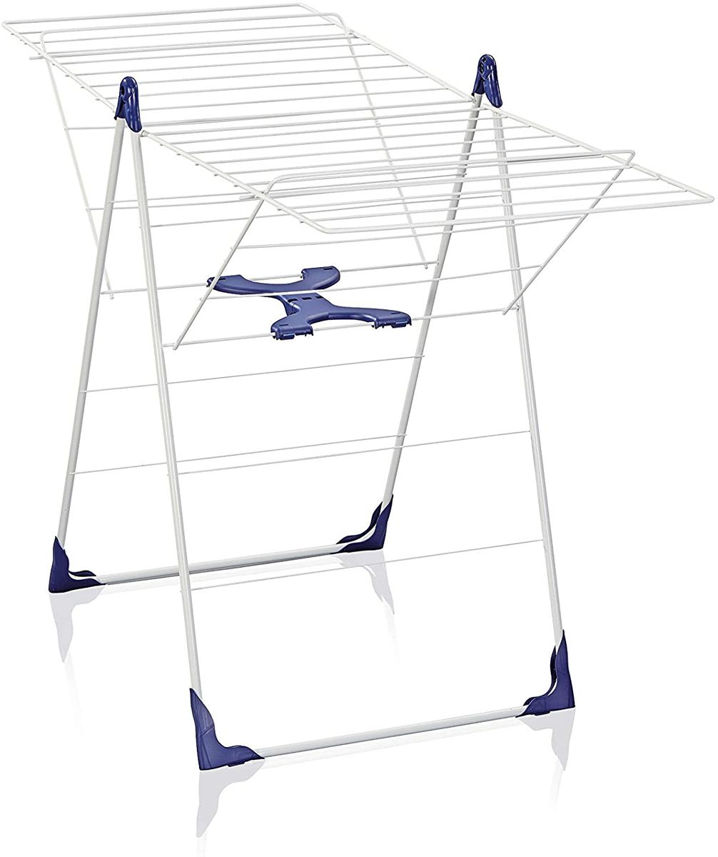 Leifheit Stand Dryer Classic 200 Flex, individually adjustable clothes dryer with 20m clothesline for 2 washing machine loads, clothes horse for indoors and outdoors, for long laundry.