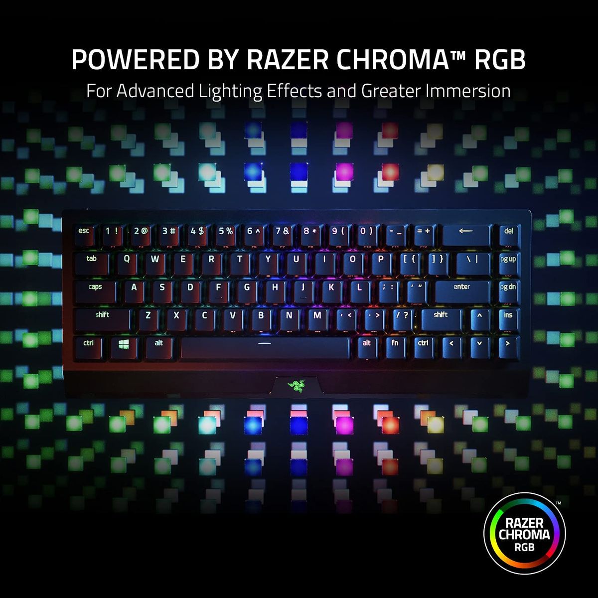 Razer BlackWidow V3 Mini Gaming Keyboard Dual Wireless Yellow Switches USA Layout QWERTY ISO