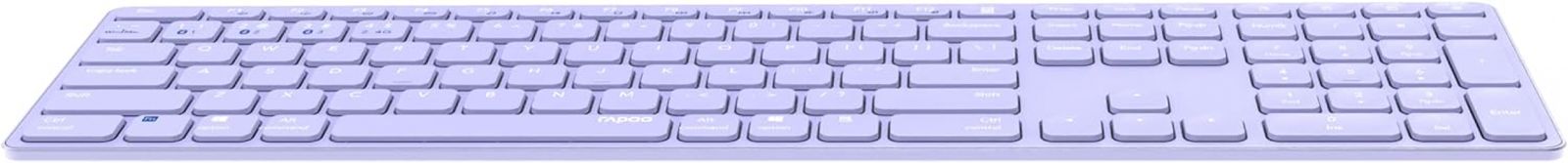 Rapoo E9800M Keyboard Dual Wireless BT + RF Aluminium Purple DE Layout
