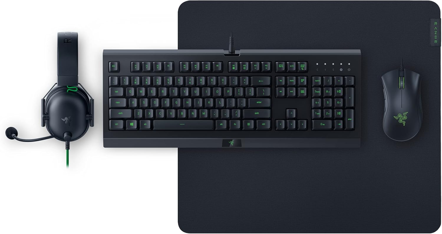 Razer Bundle Power UP V2 CYNOSA LITE + GIGANTUS V2 Large+ DEATHADDER Essential + BLACKSHARK V2 X - (ESP Layout - QWERTY)