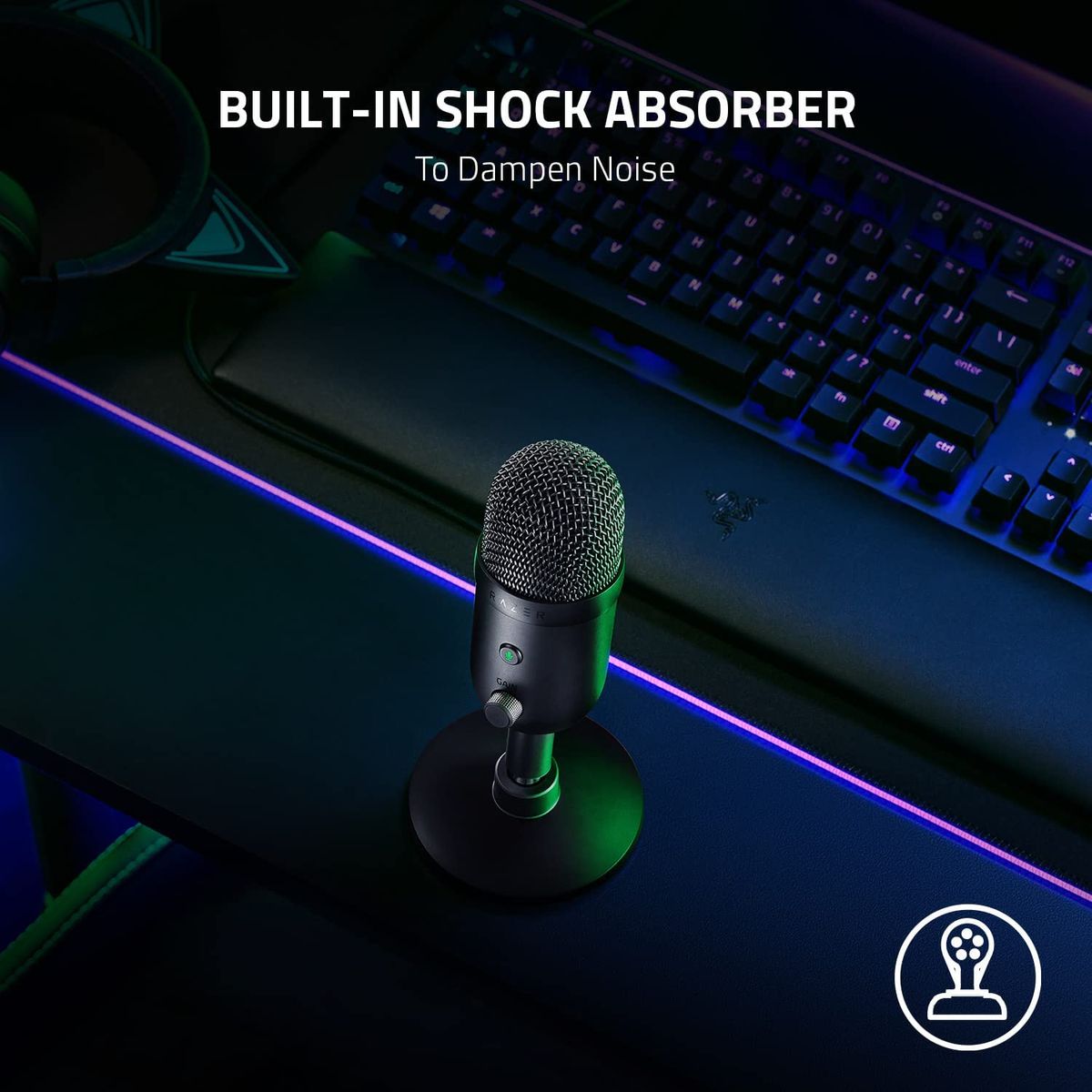 Razer Seiren V2 X Microphone USB Streaming Broadcasting 48 kHz 25mm Condenser PC Black