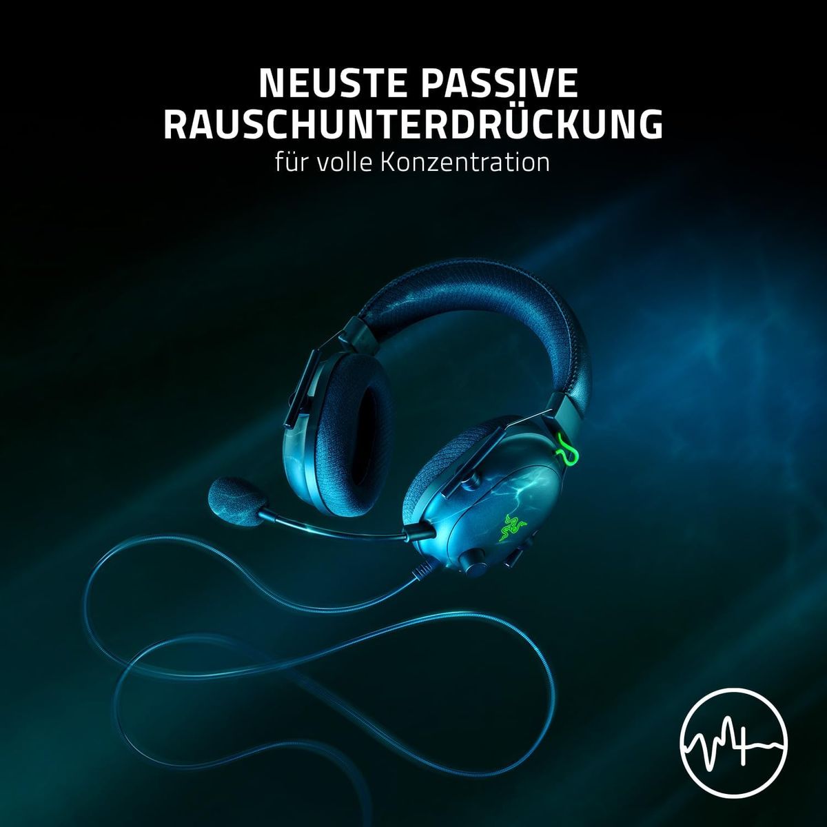 Razer Blackshark V2 - Premium E-Sport-Headset mit USB-Soundkarte (TriForce 50-mm-Treiber, HyperClear Cardiod-Mikrofon, erweiterte passive Geräuschunterdrückung, THX Spatial Audio)