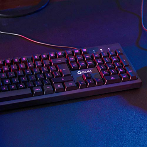 KLIM Bolt RGB Gaming Tastatur Multimedia-Steuerung Wired DE-Layout