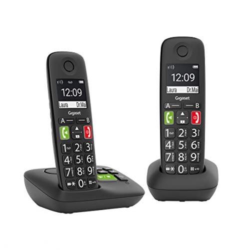 Gigaset E290A Duo 2 schnurlose-/ DECT -/ Analoge Telefone Anrufbeantworter Telefone großen Tasten großem Display