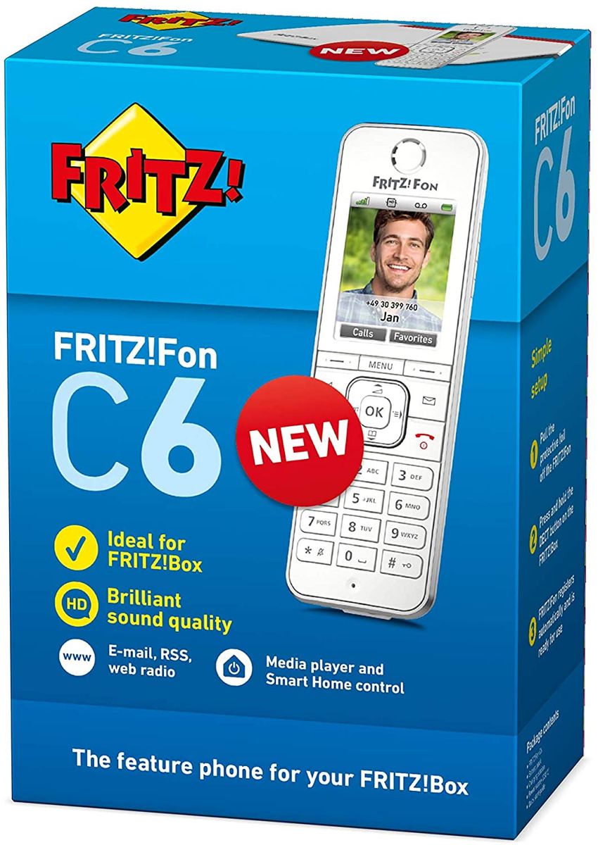 AVM FRITZ!Fon C6 International DECT Phone Caller Identification