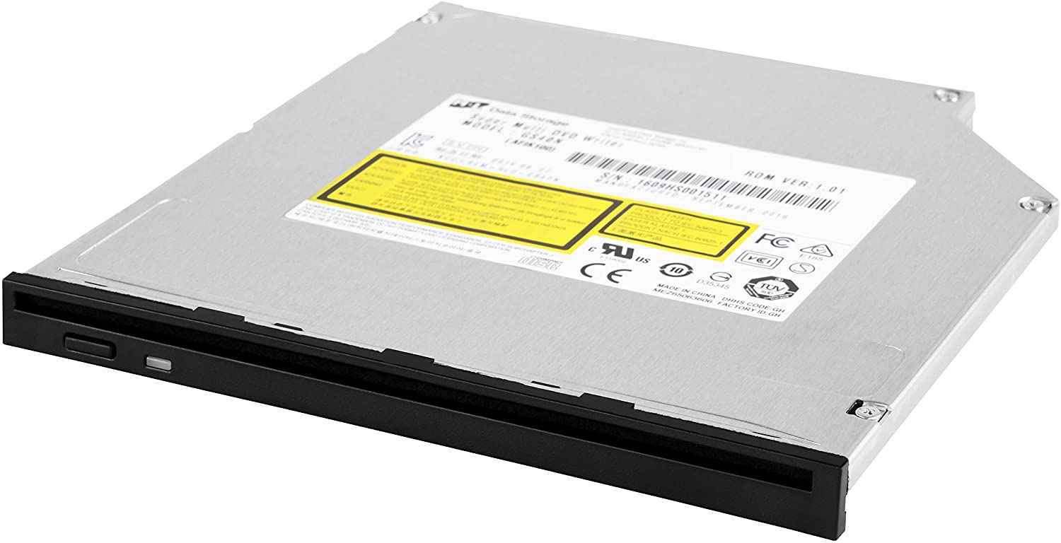 SilverStone 71120 SST-SOD04 - Internes optisches Slim DVD-RW-Laufwerk mit austauschbarer Frontblede für 9,5 mm und 12,7 mm Standard, schwarz