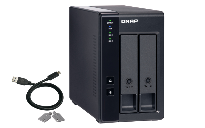 QNAP TR-002 Speicherlaufwerksgehäuse HDD / SSD-Gehäuse Schwarz 2.5/3.5"