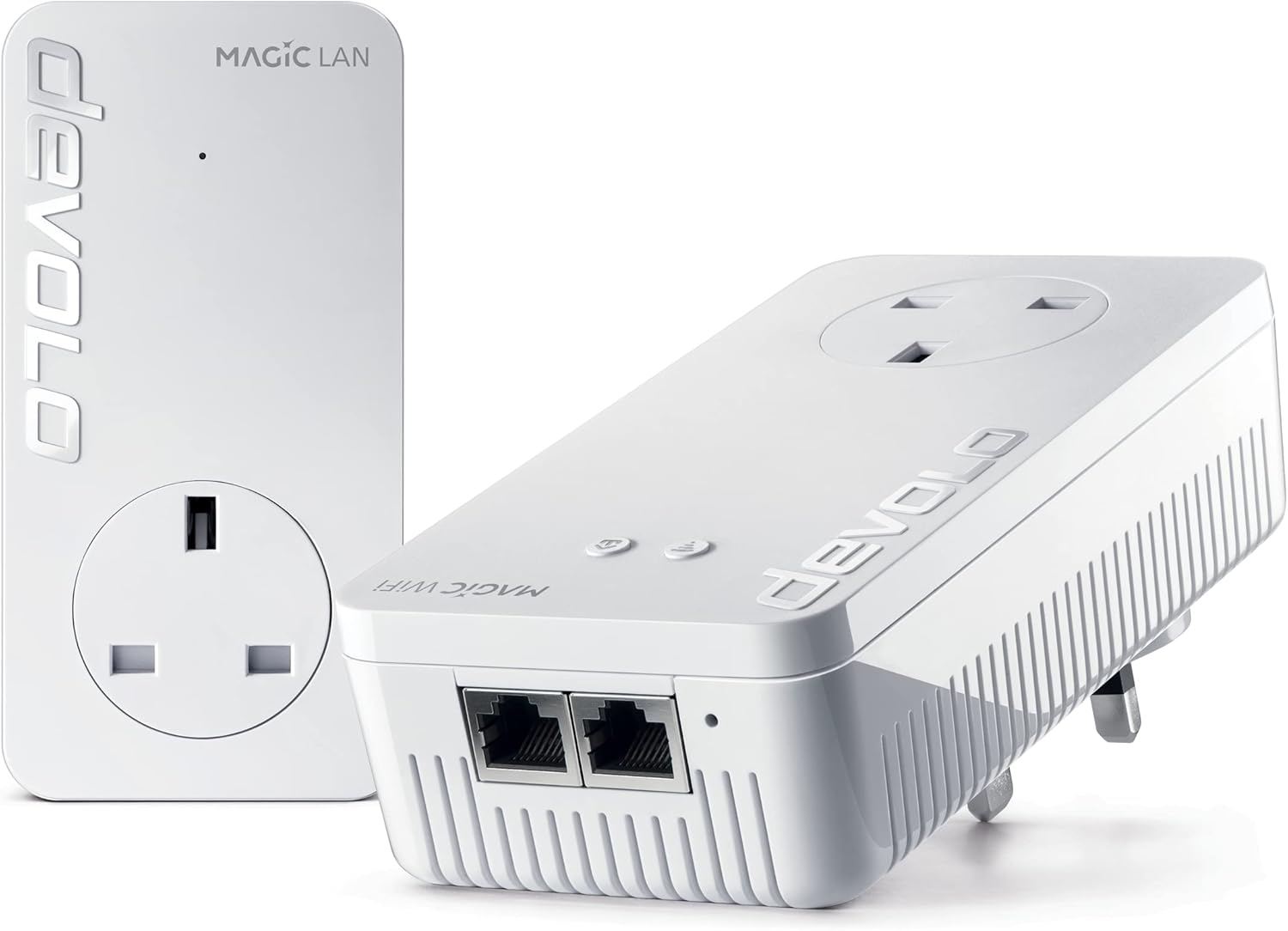 Devolo Magic 2-2400 WiFi 6 8951 Powerline Starter Kit, bis zu 2400 Mbps Powerline & 1800 Mbps Mesh WiFi 6, 3x Gigabit LAN, G.hn, Weiß