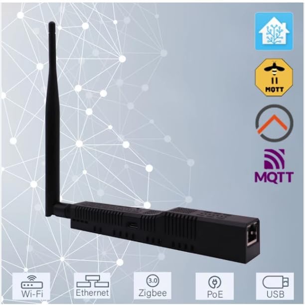 LINEOPS SLZB-06 Zigbee 3.0 Gateway Adapter mit PoE, Ethernet, USB und WiFi, kompatibel mit Zigbee2MQTT, Home Assistant, ZHA