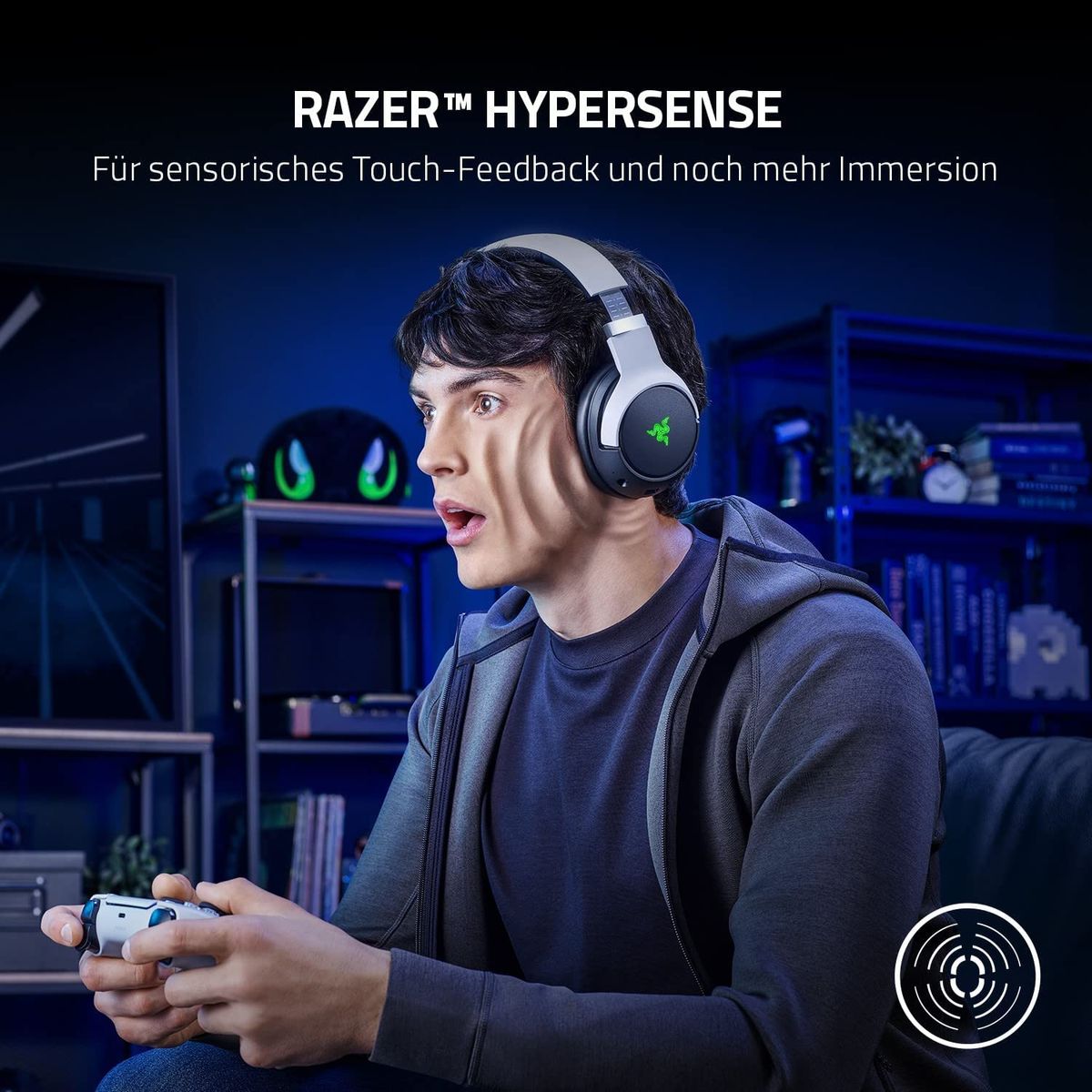 Razer Kaira Pro for PlayStation Gaming Headset Dual Wireless Stereo Chroma RGB for PS PC Mobile Mercury