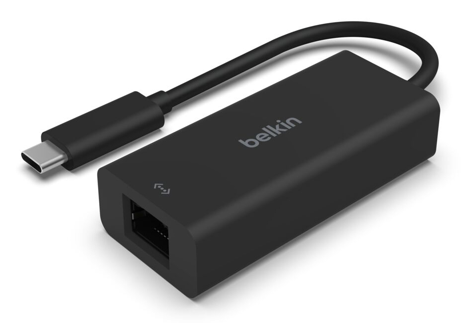 Belkin USB-C auf 2,5-Gb-Ethernet-Adapter, USB-IF-zertifizierter Thunderbolt 3 und 4/USB-C-LAN-Netzwerk-Adapter