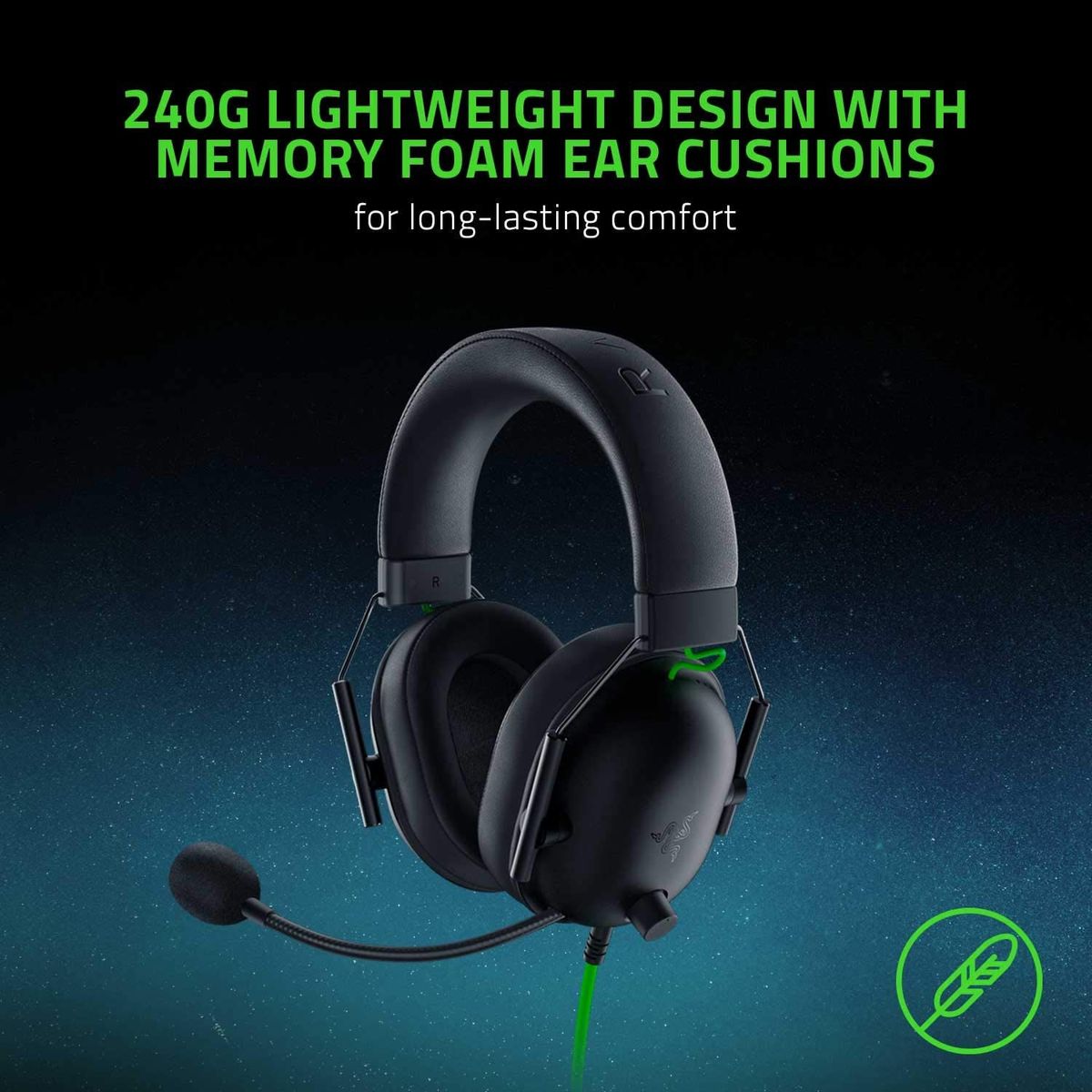 Razer BlackShark V2 X Gaming Headset Virtual 7.1 Surround-Sound 3.5mm Multi-Plattform Black